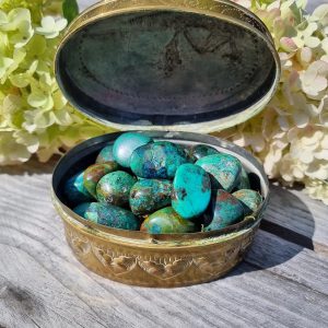 Chrysocolla trommelstenen